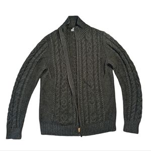 L.L. Bean Cable knit full zip cardigan XS